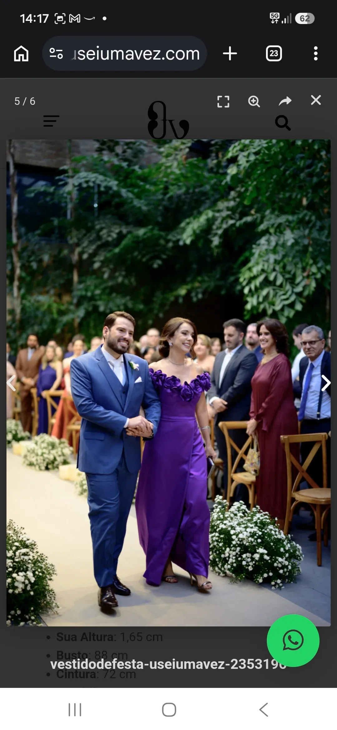 Vestido de festa usado Eliane Matos - Moda Mineira — foto 4