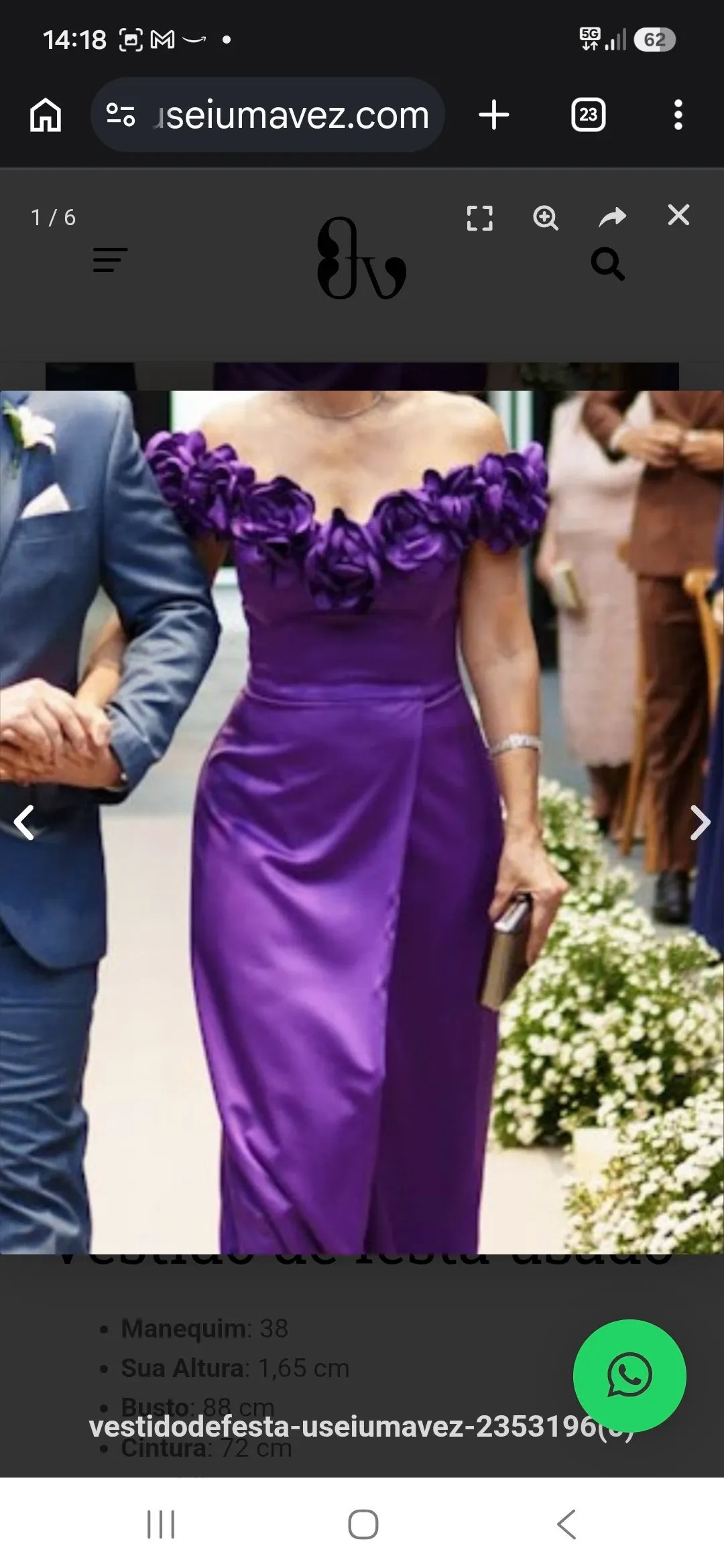 Vestido de festa ELIANE MATOS - MODA MINEIRA